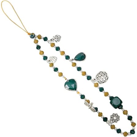 Matkapuhelinlanyard, 1 kpl tummanvihreä kristalli kadonneen estoon matkapuhelin