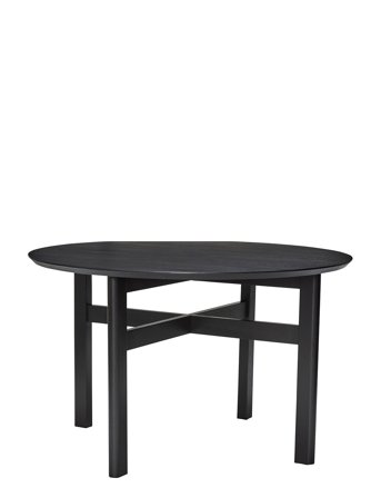 Hübsch Fjord Dining Table Round Small Black - Black - Ø 120 cm