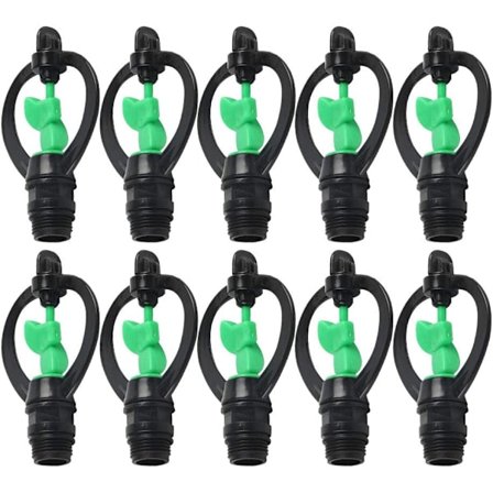 10 st Plastspridare Munstycke G1/2in Spray Spridare Fjärilar Regnformad Munstycke för Gräsmatta Trädgård Växthus Lantbruksbevattning