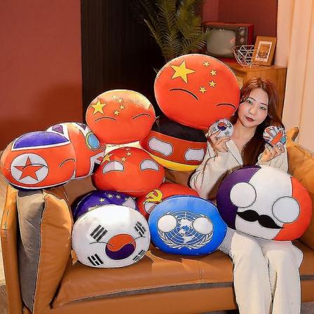 10-40cm Polenball plysj leketøy dukke land ball un Usa Ussr Frankrike Russland Storbritannia Kr Japan Eu Cananda Italia plysj pute anheng(10cm anheng,