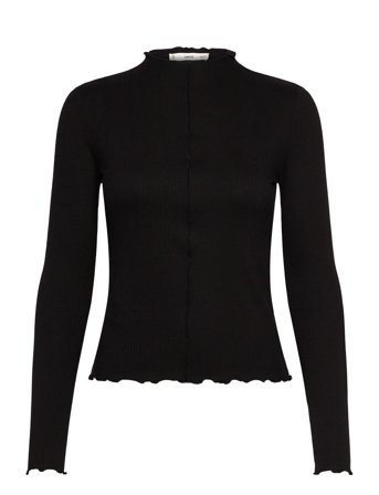 Mango | Ribbed T-Shirt With Scalloped Trim | S