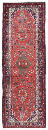 Hamadan Vloerkleed Handgeknoopt 119X332 Tapijtloper Perzië
