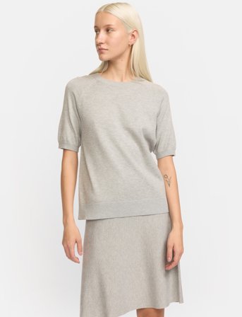 Soft Rebels Srmarla Ss O-Neck Knit - Grey - L