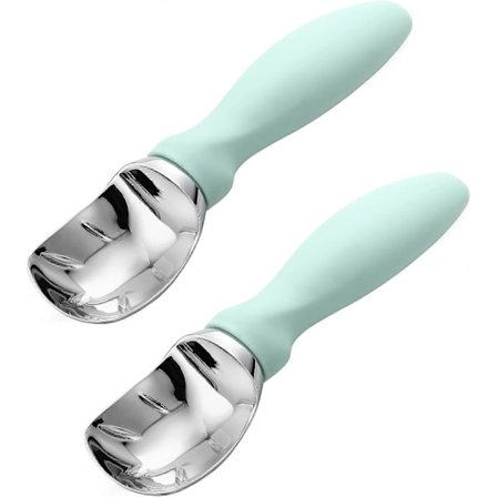 Kraftig is-ske med komfortabelt håndtag, opvaskemaskine sikker is-ske 2-pak mint