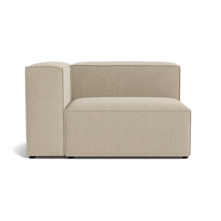 Lissabon XL hjørnemodul, venstrevendt - Nordic Mørk Beige - 130x100x72cm - Modulsofa med kvalitetsstof & slidstærk ramme af krydsfiner - Sofa