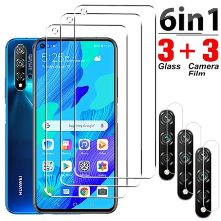 6-i-1 Skärmskydd+Linsskydd Härdat Glas För Huawei Nova 5T P30 lite P40 Linsskydd För Huawei Nova 5T P30 lite P40 HD Skärmskydd