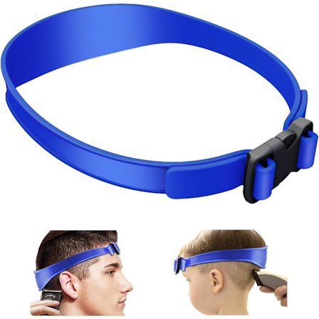 Halsudskærings-skabelon og hårklippningsguide, justerbar buet holdbar silikonehårklippningsbånd til gør-det-selv-hjemmeklipninger, fade- og taperguide