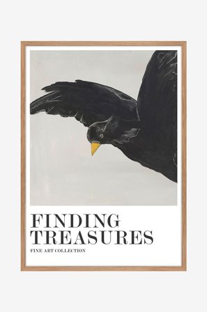 Malerifabrikken - billede Finding treasures, Eg Ramme - Sort - Billeder - Fra Homeroom