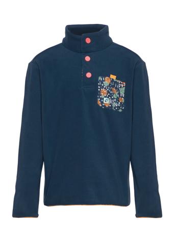 Villi Button Fleece K Outerwear Fleece Outerwear Fleece Jackets Marineblå Jack Wolfskin*Betinget Tilbud