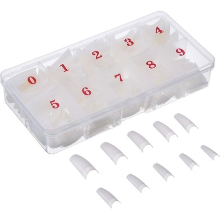 500 st falska naglar och tips kit nagelkonst tips naturliga franska artificiella