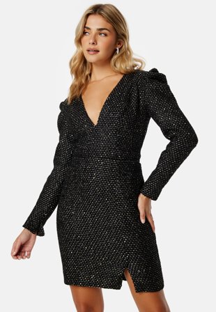 Bubbleroom Occasion-Hortenza Sparkling Bouclé Dress-36