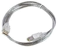 MicroConnect USB 2.0 - USB-kabel - USB (hann) til USB-type B (hann) - 5 m - gjennomsiktig