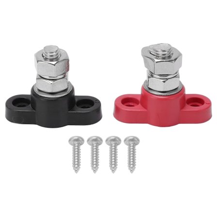 Strømfordelingsblok med M8-bolte, 2 farver, robust, nem installation til solcelleanlæg, lastbiler, busser, DC 48V