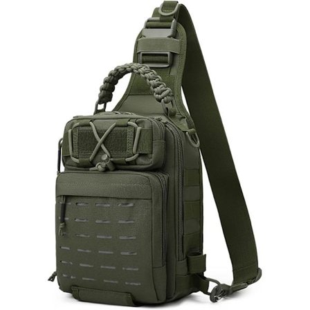 Fiske Sling Bag Fiskeutrustning Förvaringsväska Verktygsväska för Fiske Vandring Jakt Camping