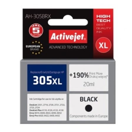 Bläckpatron HP AH-305BRX Svart (Ersättning 305XL 3YM62AE)