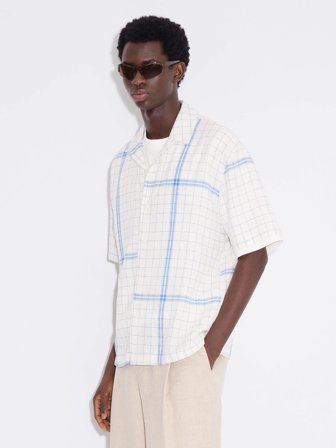 Holzweiler Pier Check Shirt - Blue Mix - Men's - S