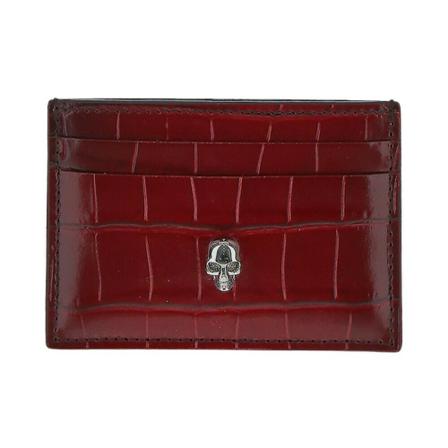 Alexander McQueen, Skull Cardholder Czerwony, Kobieta, Rozmiar: ONE Size