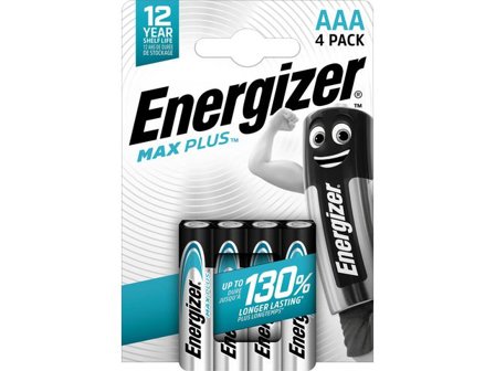 Energizer Batteri Max Plus AAA 4/fp - Lyreco - Kontorsmaskiner - Batterier - AAA