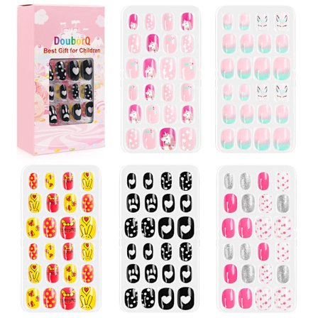 120 stk/sett Barn søte løsnegler Komplett DIY Nail Art