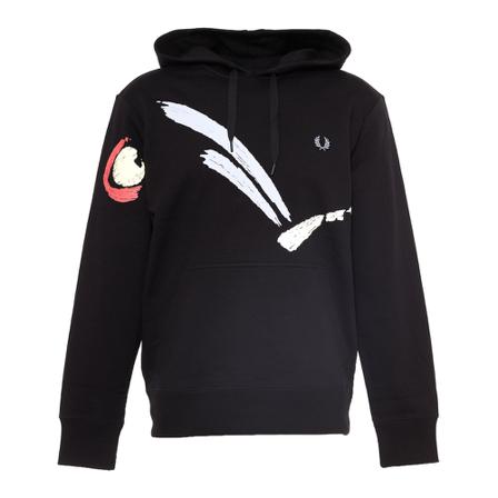Fred Perry - Hood Tröjor - Svart - Herr - Storlek: M, Herr, Storlek: M