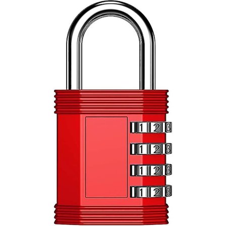 Hængeslås med Tal Udenpå, Vejrbestandig Lås til Dør, Skur, Hæk, 4-cifret Gave