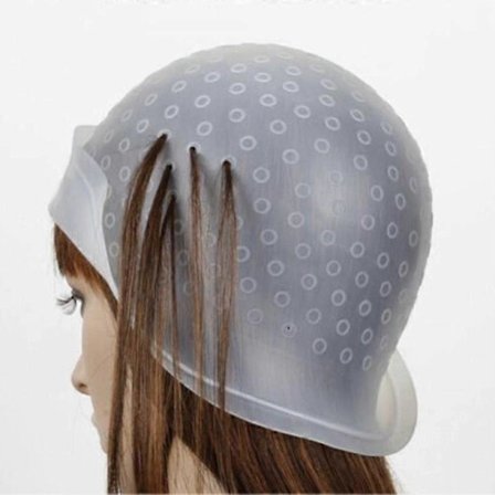 Återanvändbar silikonhätta för slingor och hårfärgning med virknål och hårolje-hätta (FMY)