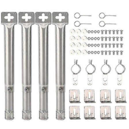 4 stk Universal Justerbar Rustfrit Stål BBQ Gasgrill Erstatnings Lige Rørbrænder Barbec-FA-