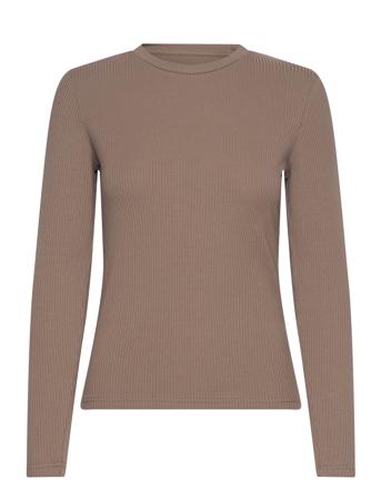 Lankae W L/S Tee Sport Women Sport Clothing Sports Tops & T-shirts Sport Long Sleeve Tops Brown Athlecia