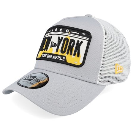 New Era - Grau trucker Cap - New York Grey A-Frame Trucker @ Hatstore