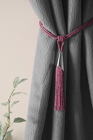 Jotex - Raffhalter Mit Quaste, 2 St. Dunkellila - MARLA - Kaufe Raffhalter bei Jotex