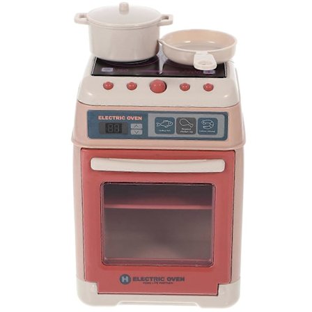 1 Set Leksaksugn Simulerad Ugn Maskin Leksak Elektrisk Miniugn Leksak Säker Låtsasugn för Barn