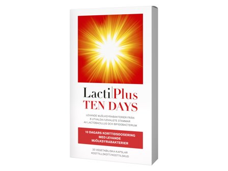 LactiPlus Ten Days – intensiv kur med melkesyrebakterier, 20 stk.