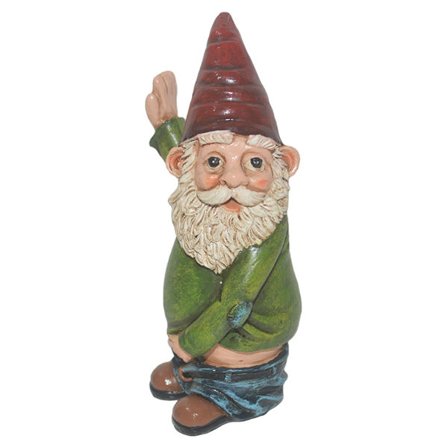 Naughty Garden Gnome Statue Funny Gnome Garden Decoration 15cm Ta