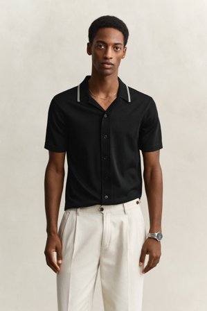 GANT Herren Polopullover (XXL) Schwarz