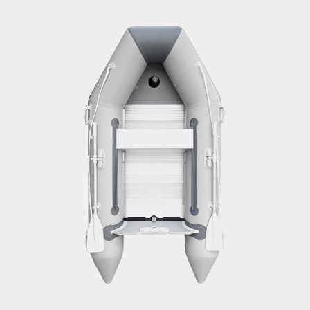 Schlauchboot / Schlauchjolle RUBB 270 Pro Flex, Aluminiumdurk, grau + Dollen + Pumpe + Reparatur-Sets - Boot