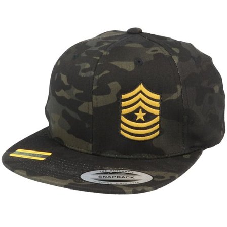 Army Head - Camo snapback Keps - Sergeant Major Insignia Side Panel Multicam Black Snapback @ Hatstore