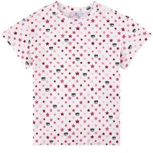 Monnalisa White Rainbow Stars T-Shirt - Tops - 6 years - White - Mädchen