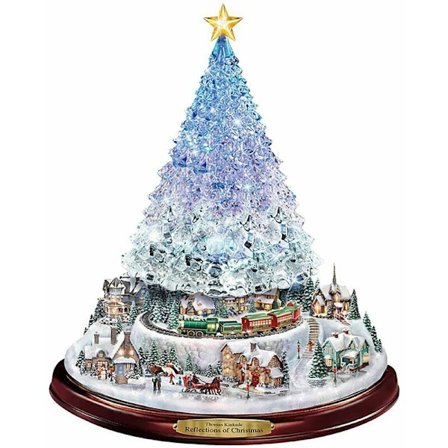 Juletræ Roterende Skulptur Tog Dekorativt Klistermærke Vinduesmærke Julepynt til Hjemmet