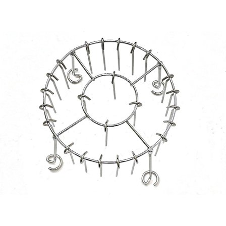 Airfryer-grillen, fremstillet af rustfrit stål af fødevarekvalitet, er perfekt til gør-det-selv-spyd af alle slags. Velegnet til airfryere, ovne osv.