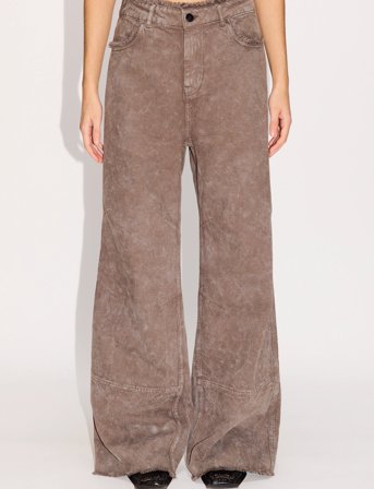 Hope Dawn Trousers Stone Grey Marble - Brown - 40