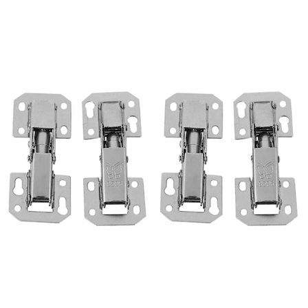 4 st Mjukstängande Köksluckor Garderob 90 Grader Dörrgångjärn och Skruvar