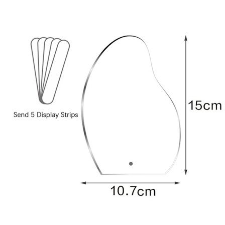 1 stk. Irregulær Akryl Neglekunst Kunstige Negletipper Display Transparent Gel Neglelak Visningshylde Display Stand Manicure