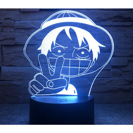 One Piece Anime Series Touch Fjärrkontroll Kreativ 3D Nattlampa Sänglampa K usb Touch Fjärrkontroll 16 Färger
