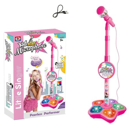 Barnemikrofon med stativ Karaoke Sang Musikk Instrument Leke
