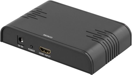 Deltaco HDMI-SCART2 - videokonverter - svart