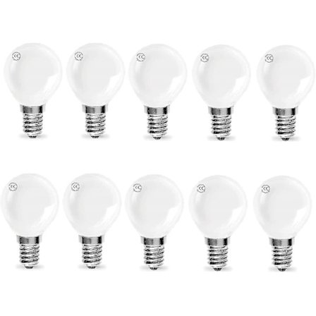 40w 240v Classic Mini Globes Pearl Round Light Bulbs E14 Small Screw Golf Ball Incandescent Lamps (10 Pack) TAO (FMY)