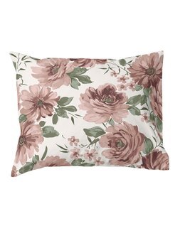 Putetrekk Dagmar med trykt blomstermotiv 2-pk Terrakotta