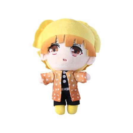 Anime Plyschdocka Zenitsu Agatsuma Stoppad Plyschleksak, Karaktärspresentdekoration, Cosplay-rekvisita för Barnfans (Zenitsu Agatsuma, 23cm/9in)