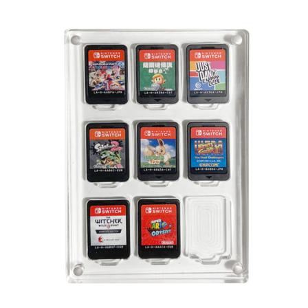For Nintendo Switch Cassette NS Akryl magnetisk sugekassett 9 kort med lagring