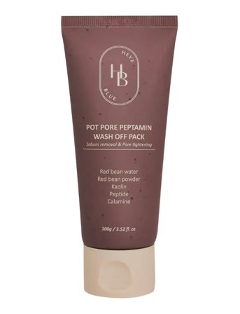 Heveblue Pot Pore Peptamin Wash Off Pack - Burgundy - 100 G